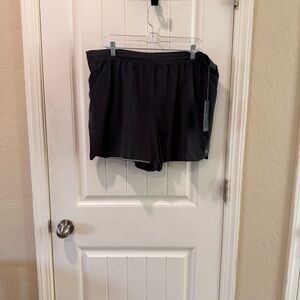 Men's Black VSTR Athletic Running Shorts with Elastic Waist XL